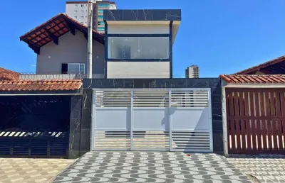 Sobrado em condomínio para venda em praia grande, maracanã, 3 dormitórios, 1 suíte, 1 banheiro, 1 vaga