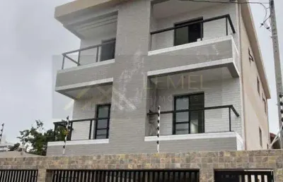 Casa em condomínio para venda em praia grande, maracanã, 3 dormitórios, 1 banheiro, 2 vagas