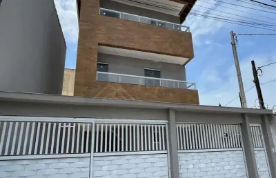 Sobrado em condomínio para venda em praia grande, maracanã, 2 dormitórios, 1 banheiro, 1 vaga