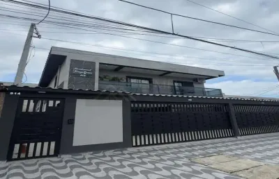 Sobrado em condomínio para venda em praia grande, maracanã, 2 dormitórios, 1 banheiro, 1 vaga