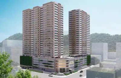 Apartamento para venda em praia grande, canto do forte, 3 dormitórios, 1 suíte, 1 banheiro, 2 vagas