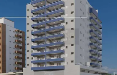 Apartamento para venda em praia grande, guilhermina, 2 dormitórios, 1 suíte, 1 banheiro, 1 vaga