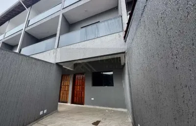 Sobrado em condomínio para venda em praia grande, jardim real, 3 dormitórios, 1 suíte, 3 banheiros, 1 vaga