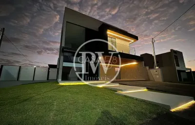 Sobrado de esquina em condomínio fechado – 4 suítes – 302m² – terreno 384m²