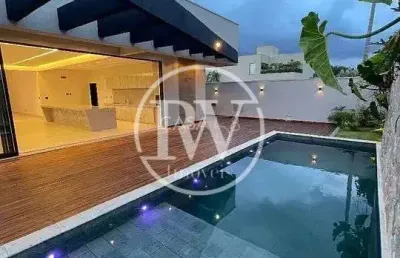 Casa térrea de alto padrão – 3 suítes + office – 278m² construídos – 560m²
