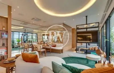 Flat de alto padrão à venda no gyro cidade opus, setor bueno, 44m², andar alto