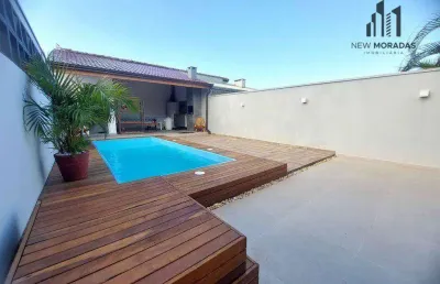 Oportunidade!! casa 2 dormitórios com piscina, churrasqueira à venda - guaratuba