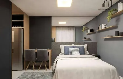 Studio com 1 dormitório à venda, com 29,31 m² - mercês - curitiba/pr