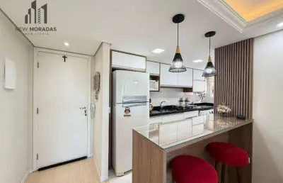 Oportunidade, apartamento semi mobiliado, 2 quartos à venda, 58 m²- novo mundo - capão raso
