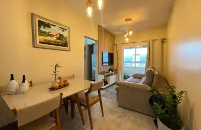 Apartamento mobiliado 2 quartos 200m da praia a venda - vila caiçara em praia grande/sp