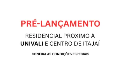 Pré-lançamento próximo à univali no centro de itajaí