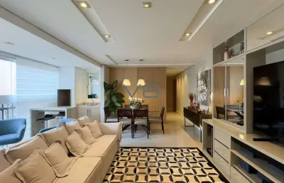 Apartamento alto padrão, com 3 quartos, 110 m² privativos, 2 vagas de garagem, no cabral, curitiba - pr.