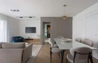 Apartamento alto padrão, com 2 quartos, 107 m² privativos, 2 vagas de garagem, no cabral, curitiba - pr.
