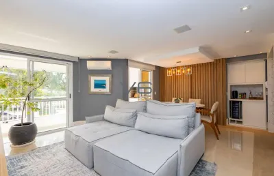 Apartamento alto padrão com 3 quartos, 106m² privativos, mobiliado, 2 vagas de garagem, no ecoville, curitiba - pr.