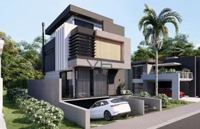 Casa alto padrão com 224m² privativos, 3 quartos com suíte