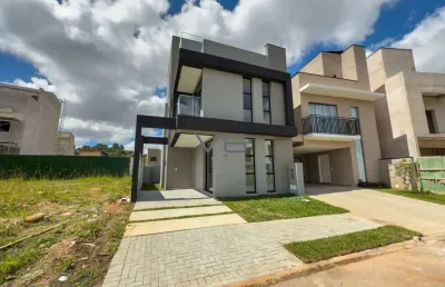 Casa em condomínio, com 3 quartos, 148 m² privativos, 2 vagas de garagem, no santa candia, curitiba - pr