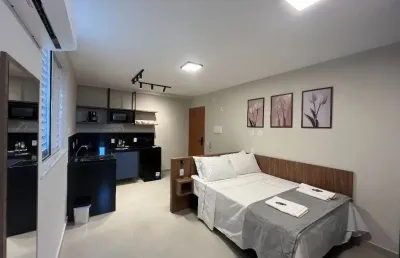 Apto novo  1quarto mobiliado tipo studio -  sta tereza