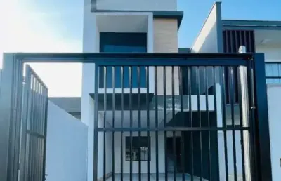 Sobrado geminado para venda em joinville, iririu, 3 dormitórios, 1 suíte, 3 banheiros, 2 vagas