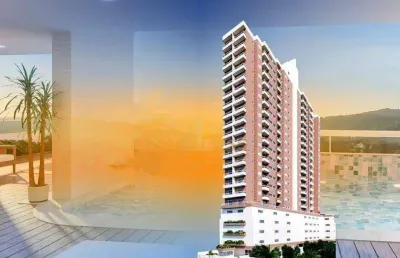 Apartamento 44,66m² com 1 dormitório, sala integrada a varanda gourmet, 1 wc, cozinha de serviços integrada e área de serviços e 1 vaga coberta.