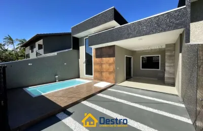 Casa para venda em pontal do paraná, canoas, 3 dormitórios, 1 suíte, 2 banheiros, 1 vaga