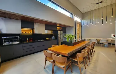 Alto do castelo - casa térrea de luxo, 219m² - 03 suítes - condomínio alto do castelo