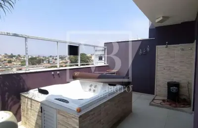 Cobertura à venda, planejada com espaço gourmet, filadélfia, betim - mg