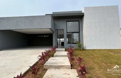 Residencial fazenda alta vista - casa nova, com 3 suítes e piscina