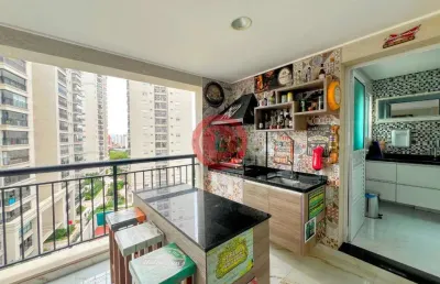 Apartamento de 126m2 com 3 suítes à venda no condomínio clube royale merit, no jardim bela vista, santo andré sp!