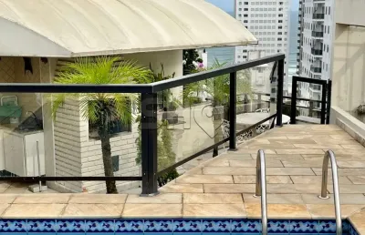 Cobertura com 4 quartos à venda na rua são carlos, 201, barra funda, guarujá, 305 m2 por r$ 2.800.000