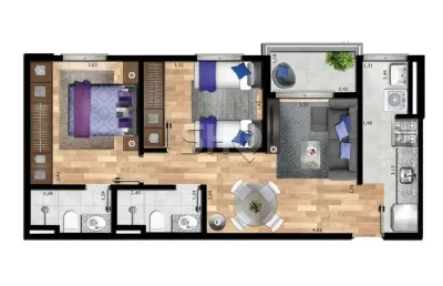 Apartamento com 2 quartos à venda na rua padre agostinho de matos, 28, parada inglesa, são paulo, 55 m2 por r$ 530.000