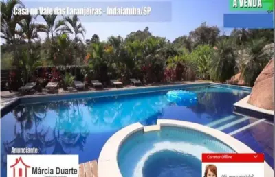 Chácara / sítio com 6 quartos para alugar no Vale das Laranjeiras, Indaiatuba 