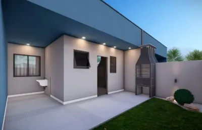 Imperdível! casa com 2 quartos, garagem e espaço gourmet  em fazenda rio grande