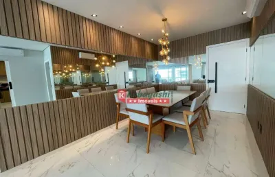 Apartamento totalmente reformado, mobiliado com 3 suítes à venda, 153 m² por r$ 4.500.000 - riviera módulo 7 - bertioga/sp
