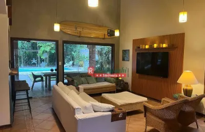 Casa com 4 dormitórios, 244 m² - venda por r$ 4.100.000,00 ou aluguel por r$ 3.600,00/dia - riviera módulo 18 - bertioga/sp