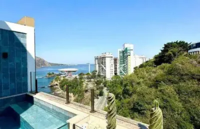 Excelente cobertura mobiliada 3 suites 4 vagas piscina churrasqueira e vista mar no ingá!!!