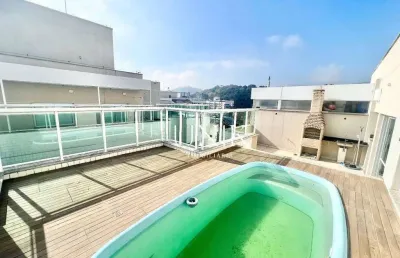 Excelente cobertura linear 2 quartos suite 2 vagas piscina e churrasqueira em santa rosa!!