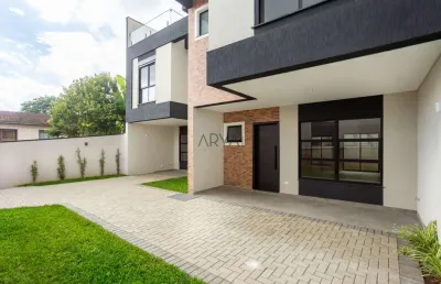 Casa em condomínio fechado com 3 quartos à venda na rua joão batista casagrande, 140, santa felicidade, curitiba, 169 m2 por r$ 1.080.000