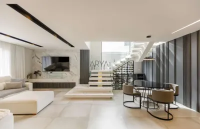 Casa em condomínio fechado com 4 quartos à venda na rua ari josé valle, 960, santa felicidade, curitiba, 437 m2 por r$ 6.990.000