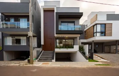Casa em condomínio fechado com 3 quartos à venda na rua dilair silvério, 260, santa cândida, curitiba, 213 m2 por r$ 1.450.000
