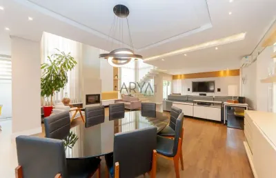 Casa em condomínio fechado com 4 quartos à venda na rua pedro skora, 04, bacacheri, curitiba, 460 m2 por r$ 4.429.000