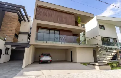 Casa em condomínio fechado com 3 quartos à venda na rua professor alberto krause, 1150, tanguá, almirante tamandaré, 265 m2 por r$ 2.200.000