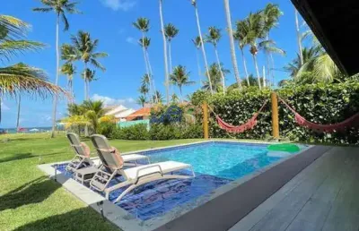 Casa de condomínio a beira mar para vender com 4 quartos 4 suítes praia dos carneiros