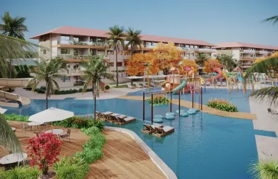 Apartamento com 109 m² 3 quartos sendo 2 suítes e 2 vagas na beira mar de muro alto porto de galinhas