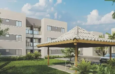 Apartamento para venda com 58 m² com 2/4 sendo uma suíte em condomínio fechado em itacimirim