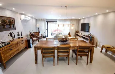 Bela cobertura linear, com 290 m2, à venda por r$ 1.380.000, com 3 quartos (suítes), reformada, no recreio.