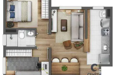 Excelente apartamento com 2 dormitórios em condomínio com lazer!