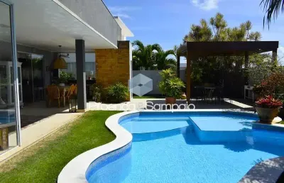 Casa em condomínio fechado com 4 quartos à venda na rodovia ba-099 - estrada do côco, abrantes, camaçari, 350 m2 por r$ 2.150.000