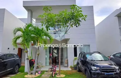 Casa em condomínio fechado com 4 quartos à venda na rua edgar b franco, miragem, lauro de freitas, 152 m2 por r$ 790.000