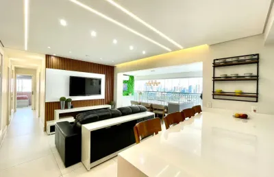Lindíssimo apartamento à venda no tatuapé com 3 suítes e 2 vagas com acabamento e mobiliário de pri