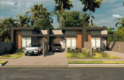 Casa nova 62m  com 3 quartos, gourmet, jardim e garagem. conforto e lazer no mesmo lugar